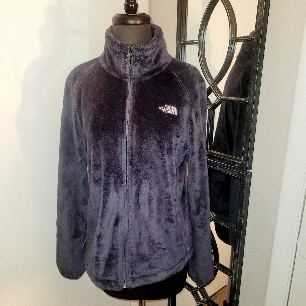 The North Face jacket fleece deep purple woman's size medium